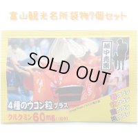 富山観光名所袋物（ウコン）　〜7個セット〜